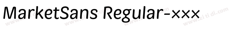 MarketSans Regular字体转换